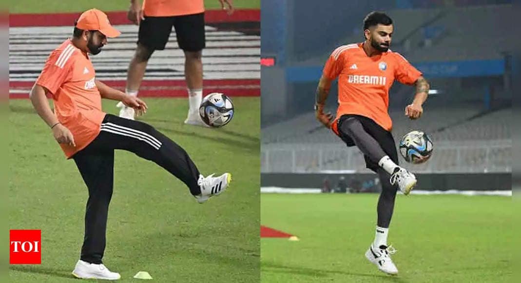 Watch: Rohit Sharma and Virat Kohli show off their football skills in viral video | Cricket News Watch: Rohit Sharma and Virat Kohli show off their football skills in viral video | Cricket News