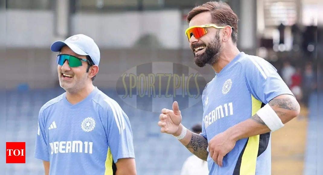 Virat Kohli, Gautam Gambhir share light moments during Team India’s net session ahead of Pune Test | Cricket News Virat Kohli, Gautam Gambhir share light moments during Team India’s net session ahead of Pune Test | Cricket News