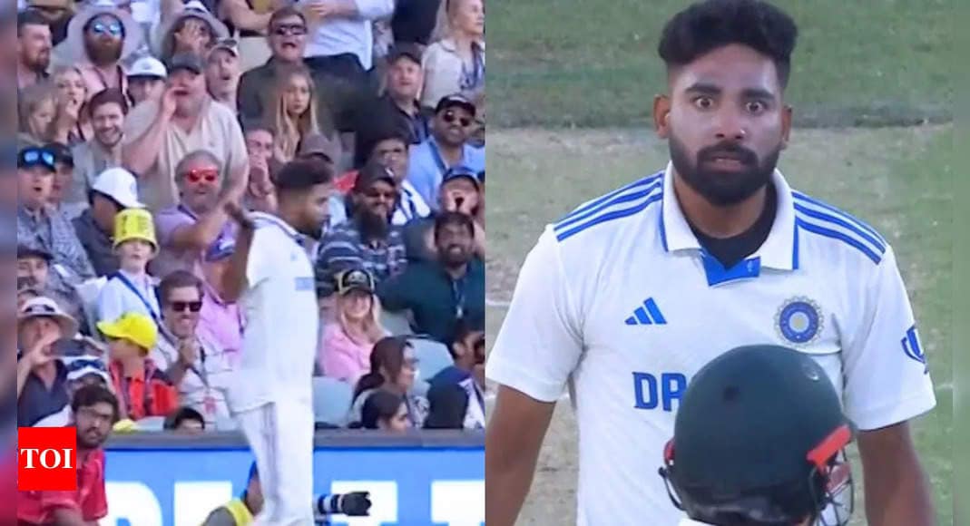 WATCH: Mohammed Siraj’s animated gesture at Australian crowd after Travis Head send off goes viral | Cricket News WATCH: Mohammed Siraj’s animated gesture at Australian crowd after Travis Head send off goes viral | Cricket News