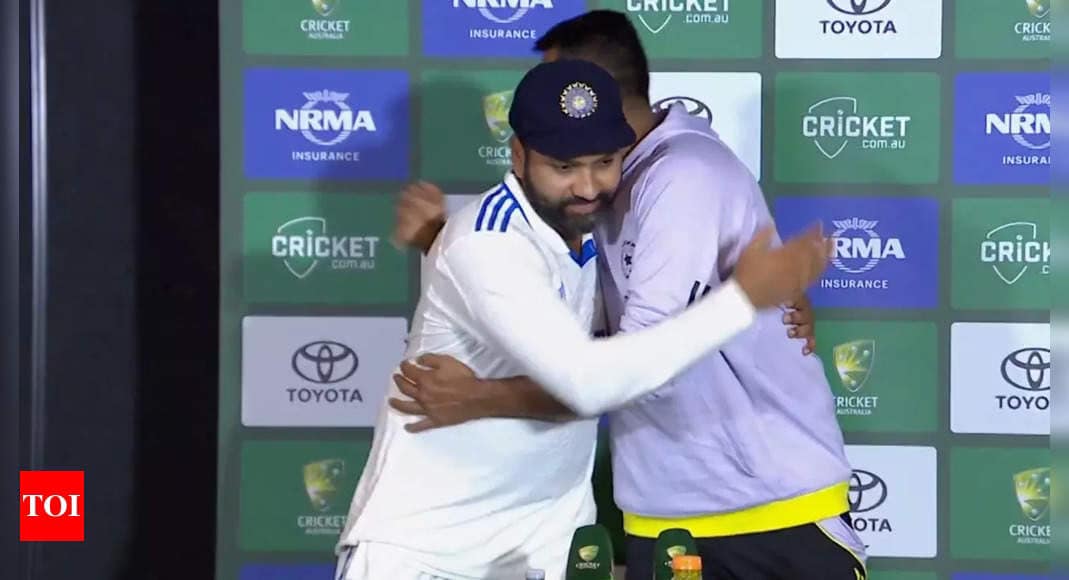 R Ashwin retires: Emotional scenes, a warm hug as Rohit Sharma bids good bye to his teammate | Cricket News R Ashwin retires: Emotional scenes, a warm hug as Rohit Sharma bids good bye to his teammate | Cricket News