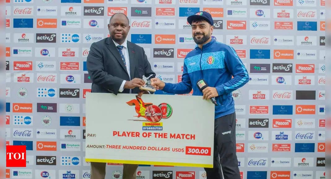 Rashid Khan shines as Afghanistan seals 72-run win over Zimbabwe to secure Test series | Cricket News Rashid Khan shines as Afghanistan seals 72-run win over Zimbabwe to secure Test series | Cricket News