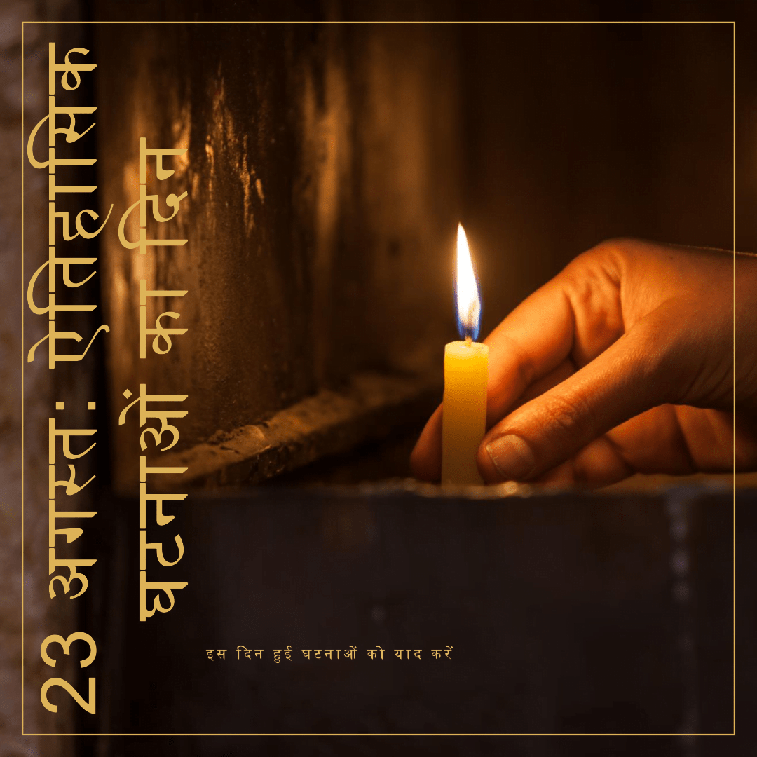 23 अगस्त की ऐतिहासिक घटनाएँ 23 अगस्त की ऐतिहासिक घटनाएँ