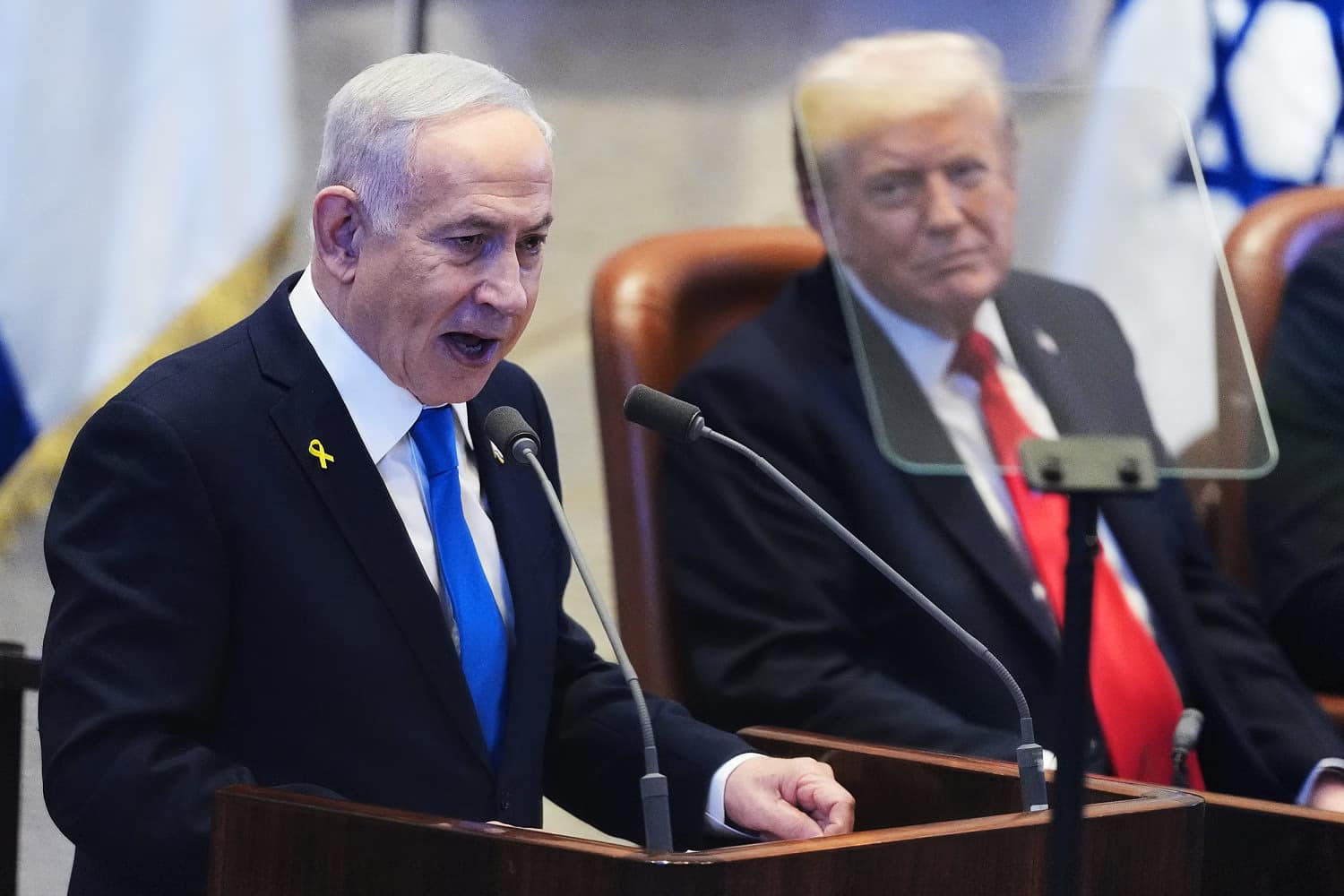 Celebrating a hard-won ceasefire, Trump pushes for ‘lasting harmony’ in the Middle East Celebrating a hard-won ceasefire, Trump pushes for ‘lasting harmony’ in the Middle East