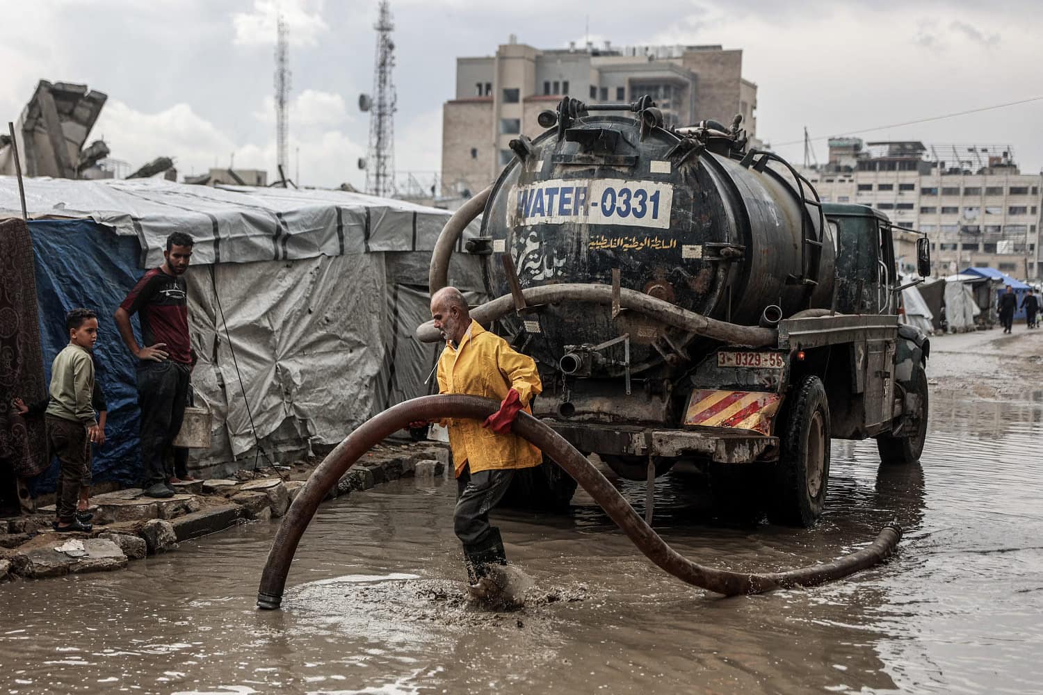 Heavy rain floods camps in Gaza, worsening conditions for displaced Palestinians Heavy rain floods camps in Gaza, worsening conditions for displaced Palestinians
